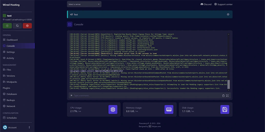Console Screenshot